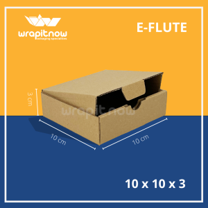 (Isi 20 pcs) Kardus Eflute Die Cut 12x12x3 // eflute dus packing olshop hampers souvenir kado kalung gelang cincin anting jam tangan dompet perhiasan aksesoris jepit rambut