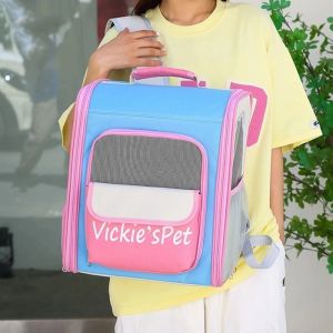 VALUEPULSE ความจุขนาดใหญ่ กระเป๋าใส่สัตว์เลี้ยงสำหรับแมวและสุนัข แบบพับได้ ระบายอากาศได้ดี กระเป๋าเป้สำหรับสัตว์เลี้ยง แบบพกพา ทนต่อการกัด กระเป๋าแมว สำหรับกิจกรรมกลางแจ้ง