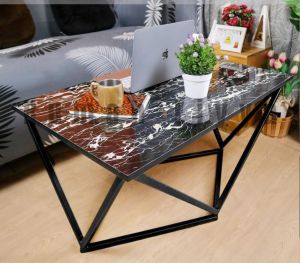 RumahLiyya Meja Minimalis Ruang Tamu Kaki Besi - Lory Table