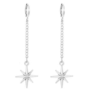 Phong cách Đồ trang sức kiểu Gothic crucifix bông tai dây hình sao khâu đinh tán khóa tai nhọn gai Bông tai Phụ kiện thanh lịch