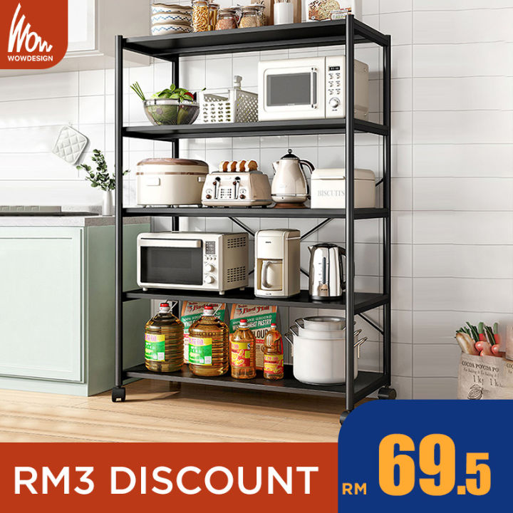 Storage Rack Shelf Rak Dapur Rak Besi Kitchen Rack Kitchen Shelf Rak