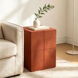 xpkQ Simple Side Coffee Table Creative Living Room Small Coffee Table Retro Square Unique Texture Side Tables Durable Furniture M1Y4T