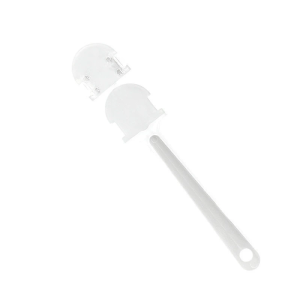 50pcs Plastic Fan Handles DIY Crafts Fan Handle Transparent Advertising Fan Handle