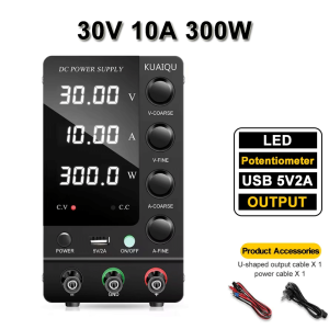 Adjustable 12V 24V DC Battery Charging Power Supply  36V 48V 60V 72V 100V 5A 10A Switching Regulated Power Supply with Encoder Knob&Output Switch 120V 3A Bench Power Supply with USB & Type-C Quick-Charge Interface