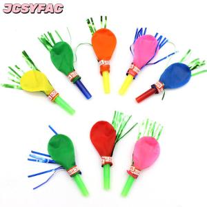 JCSYFAC 50 cái còi thổi đầy màu sắc rồng thổi với bóng bay cho trẻ em đồ dùng đồ chơi trang trí tiệc sinh nhật cho trẻ em