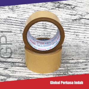 Lakban Coklat Kraft Tape Cokelat Lebar 48mm Panjang 15y Tebal 130mic