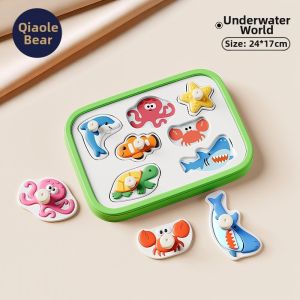FCQIAOLEXIONG    Silicone Grasp Board Montessori Early Education Toys for 0-3 Years