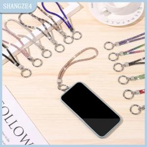 【SHANGZE4】 Sang trọng điện thoại di động pha lê dây đeo cổ tay long lanh Rhinestone điện thoại dây Móc Khóa Treo chống mất dây