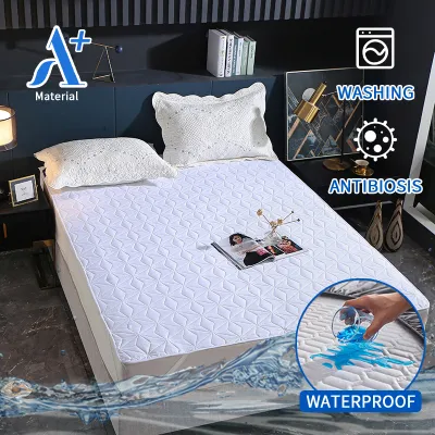 Waterproof Mattress Protector Waterproof Tilam Kalis Air Kencing Malam Cadar MLife Waterproof Mattress Queen Mattress Protector Cover Fitted Bedsheet