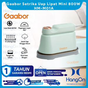 Gaabor Setrika Uap Lipat Mini Travel 2in1 Low Watt 800W Multifungsi Portable Steam Iron HM-M01A