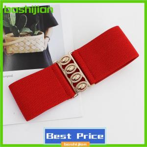bashijian Phụ Nữ Của Rộng Đàn Hồi Vành Đai Thắt Lưng Thời Trang Đơn Giản Kim Loại Khóa Dây Thắt Lưng Corset Cinch Vành Đai Váy Thắt Lưng Co Giãn