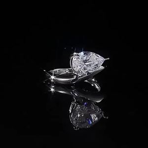 Fashion 1.5ct Pear Moissanite Wedding Party Ring for Woman 925 Sterling Silver Fine Jewelry Gift Womens Moissanite Diamond Ring