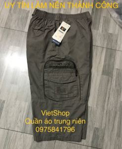 Quần ngố kaki nam trung niên túi hộp có size 90kg
