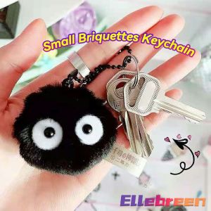 Small Briquettes Keychain Pendant Hayao Miyazaki Spirited Away Girl Cute Elf School Bag Chain