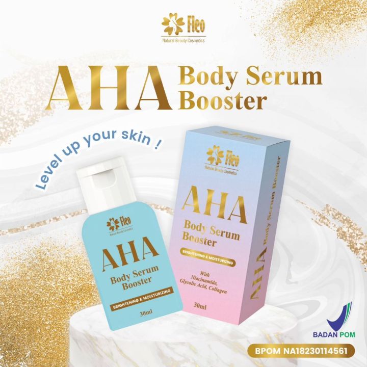FLEO AHA Body Serum Booster Whitening 30ml / Serum Pencerah badan ...