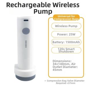 XU HOME Portable Electric Vacuum Pump Rechargeable Low Noise Clothes Vacuum Sealer  Mini Compressed Bag Air Pump Travel