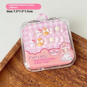 Miếng dán móng tay hoạt hình dễ thương cho trẻ em với các công cụ thiết kế 3D đáng yêu Bộ làm móng tay