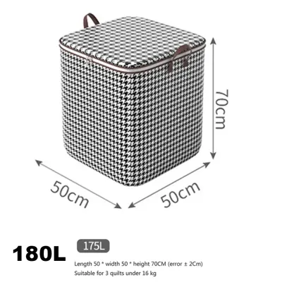 XT Large Capacity Storage Box Organizer for Clothes Quilt Foldable Storage Bag Home Thicken Dustproof Oxford Fabric Storage Box Organizer 180L/210L