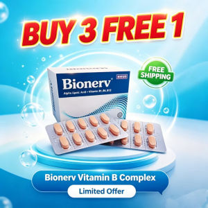 Bionerv Brego Alpha Lipoic Acid Vitamin B1 B6 B12 60 Tablets Daily Nutritional Supplement