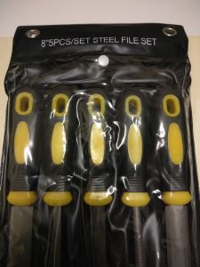 ชุดตะไบเซ็ต 5 ชิ้น งานตะไบ เหล็กแบบละเอียด (ความยาวรวมด้ามจับ12"14)