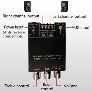 ZK-3002 Amplifier Board 300W Dual Channel600W Mono TPA3255 Chip Pure Rear Stage Power Amplifier