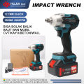 COD JLD 88V mesin bor impact baterai 350N.M bor Baterai 13mm Impact Wrench brushless impact jld tool 88v original bor baterai cas komplit bolak balik.Untuk melepas dan memasang baut ban Baut mesin CVT Baut perancah Dapat Digunakan Pada Kayu/Beton/tembok/. 