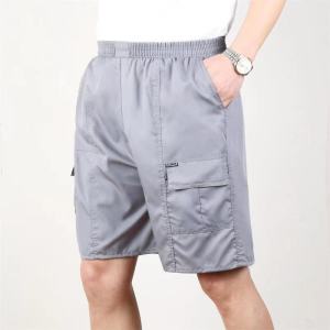 2024 summer middle-aged mens casual ultra-thin loose beach shorts