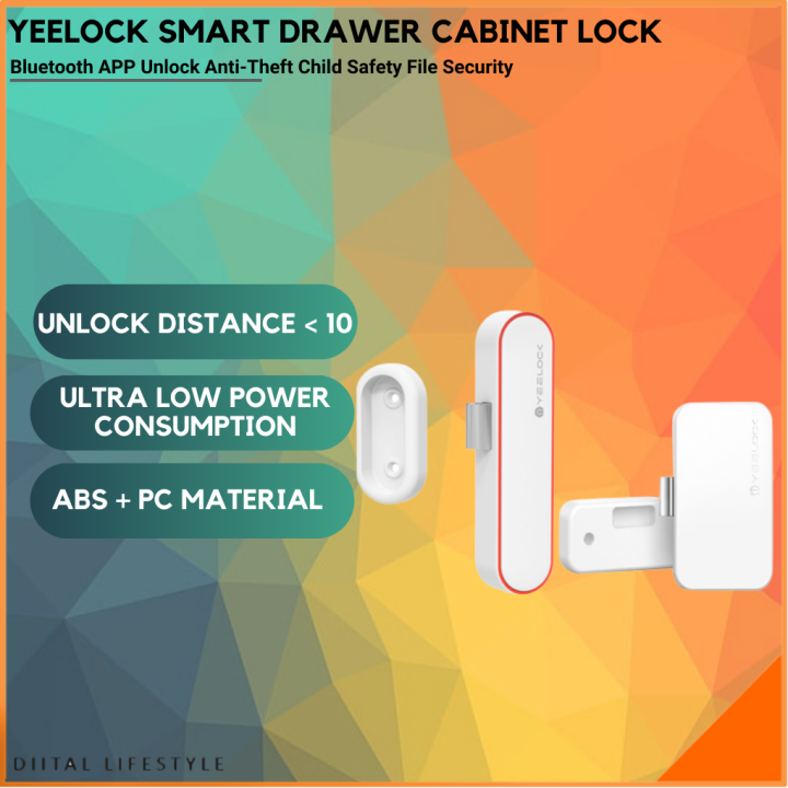 Original MIjia YEELOCK Smart Drawer Lock Keyless Bluetooth APP