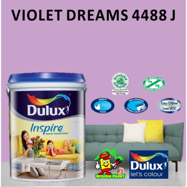 4488J VIOLET DREAMS ( 5L ) DULUX INSPIRE INTERIOR SMOOTH SHEEN PAINT ...