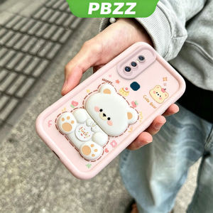 PBZZ Case for VIVO V15 phone casing Softcase Silicone shockproof Cover new design aesthetic with holder 360 ° rotate cute Bear for men JTXX3
