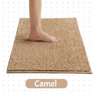 (Short Chenille) Microfiber Floor Mat Extra Thick Quick Dry Bathroom Mat Non Slip High-Density Bedroom Rug Soft Carpet