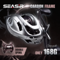 Seasir commando CuộN Máy câu cá bằng carbon 168g siêu nhẹ bfs Ống cuộn dây câu đôi spool nmb tỷ lệ bánh răng trục 7.1:1 điện kéo 9kg Carbon rocker. 
