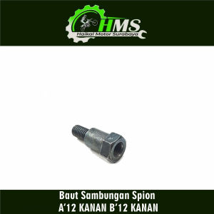 Baut Sambungan Spion Atas 12 KANAN Bawah 12 KANAN - Baud Peninggi Adapter Spion Suzuki Ke Motor