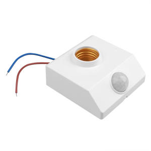 BABEDUO E27 IR Infrared Human Bulb Holder Pir Induction Motion Sensor Lamp Base Socket Plug