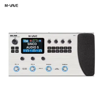 M VAVE MK-300 เอฟเฟกต์กีตาร์ มัลติเอฟเฟคANN Guitar/Bass Multi-Effects Pedal Sound card drum machine loop MK300 Black New color