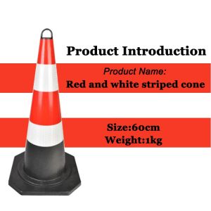 PE Traffic Cone with Rubber Base 75cm (1 pcs) Retractable Traffic Cone Bar Traffic Safety Barrier Traffic Delineator Post Cones Bar 60CM 70CM 95CM rubber cone roadblock cone ice cream cone traffic safety Traffic Barrier Traffic Delineator Post Cones Bar