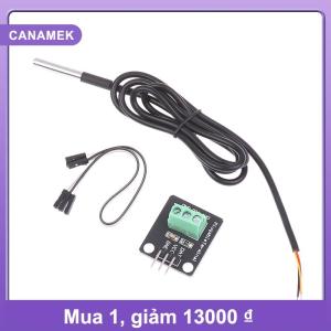 【CANAMEK】 Ds18b20 nhiệt độ Mô-đun cảm biến không thấm nước kỹ thuật số Cáp cảm biến thép không gỉ thăm dò thiết bị đầu cuối Adapter cho Arduino