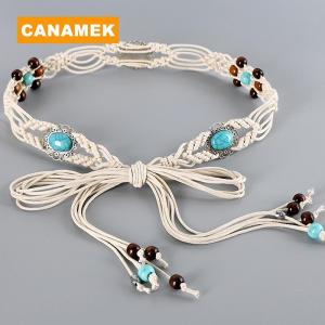 【CANAMEK】 Bohemian Style Retro Woven Dress Waist Chain For Women Trendy Tassel Pants Belt Versatile Fringed Rope Belt Fashion Accessory