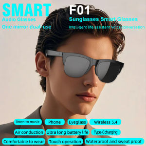 F-01 Wireless Bluetooth Smart Glasses Built-in HD Speakers Microphone Voice Assistant Hands-Free Calling Music Men And Women