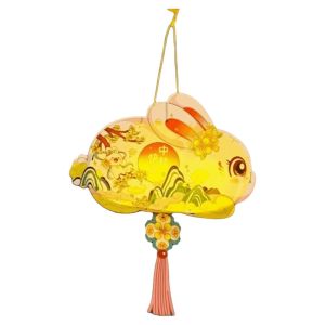 okdeals01 lantern chinese灯笼 traditional 中秋节灯笼 Cartoon Rabbit Lanterns Glowing Luminous Mid-Autumn Festival Lantern Cute DIY Lantern DIY Material Package Mid-Autumn Festival