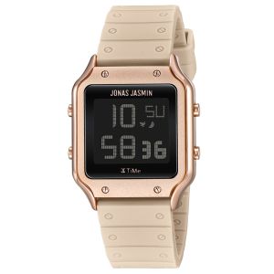 Jam Tangan onas Jasmin Original Kotak Digital HA-695SSA / Jam Tangan Fashion Wanita Tali Rubber Diameter 34cm