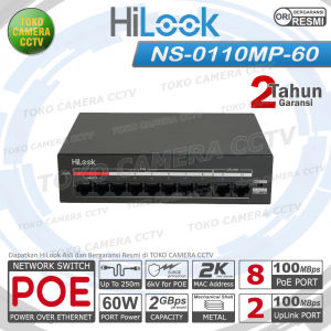 SWITCH POE HILOOK NS-0110MP-60 UNMANAGED POE SWITCH 8 PORT