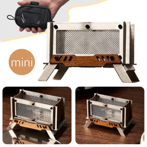 Welcomehome Aromatherapy Burner Stainless Steel Small Charcoal Stove Outdoor Firewood Stove for Outdoor Home Desk