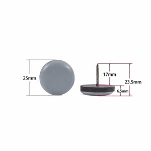 NEXTYOO 20pcs With Nails Table Chair Foot Sliders Floor Protection Noise Reduction Furniture Legs Pads Durable Round Chair Leg Mat Furniture