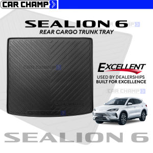 BYD Sealion 6 DM-i 2024 to 2026 OEM / PREMIUM TECHMAT Rear Cargo Trunk Tray Thailand Quality Car Accessories
