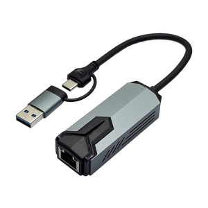 MultiStandard USB C To Ethernet Adapter IEEE802.3bz Compliant 10Gbps Data Transfer Metal Housing Heat Dissipation Design
