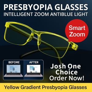 Presbyopia Glasses Gradient Antiblue Light Presbyopia Glasses Yellow Lens Smart Zoom
