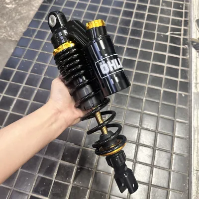 Phuộc nhún sau Ohlins bình dầu Ty Vàng gắn Vario Vision Sh mode Click Janus Lead ...
