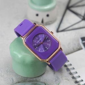 Jam tangan Wanita Linary kotak tali rubber analog original