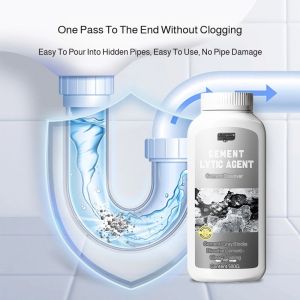Concrete floor drain cement dissolver Powerful pipe unclogging agent 强力分解水泥疏通溶解剂